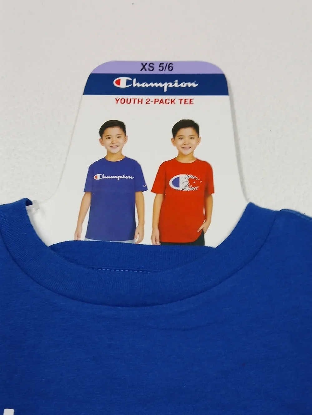 Champion Youth 2-Pack Graphic Tees - Blue & Red - Picture 1 of 7